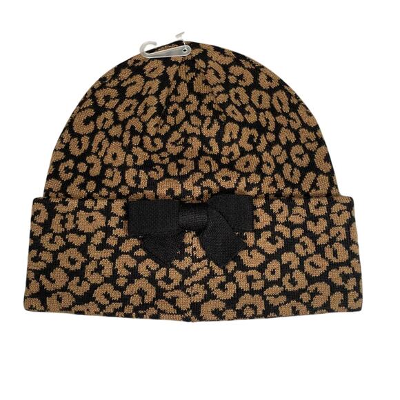 Kate Spade Leopard Print Beanie - Picture 1 of 3